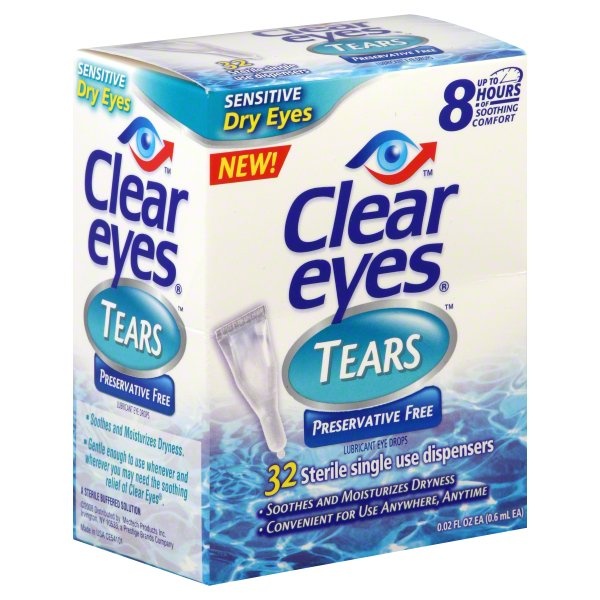 slide 1 of 1, Clear Eyes Senstv Preservfree, 1 ct