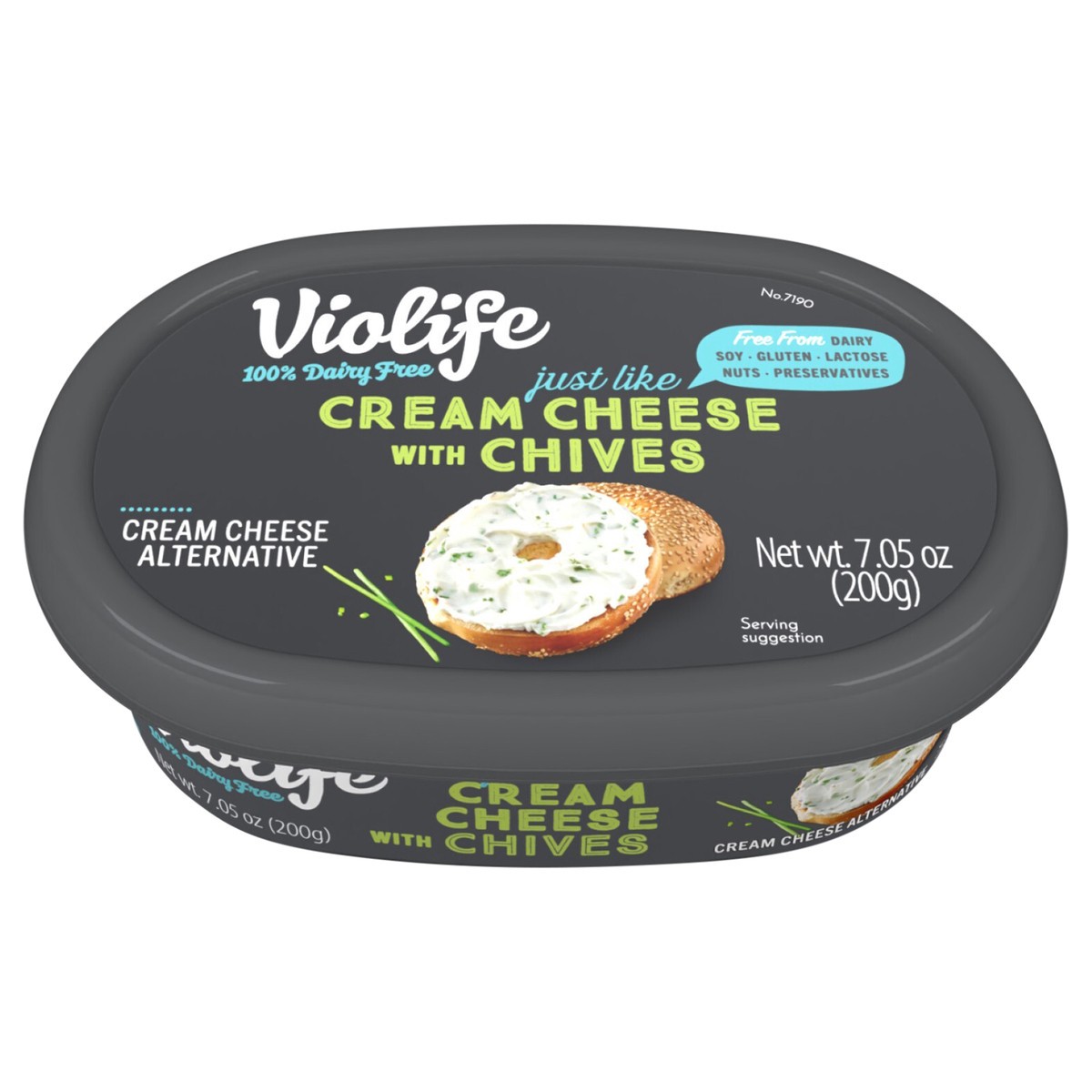 slide 1 of 11, Violife Just like Cream Cheese - with Chives, Dairy-Free Vegan 7.05 oz Tub, 7.05 oz