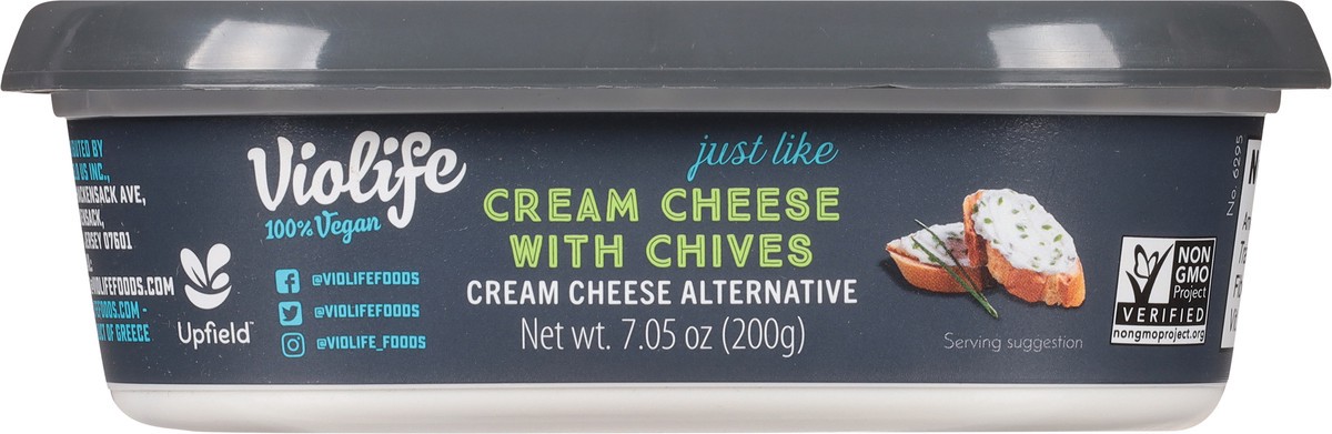 slide 7 of 11, Violife Just like Cream Cheese - with Chives, Dairy-Free Vegan 7.05 oz Tub, 7.05 oz