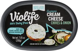 Violife Just Like Cream Cheese With Chives, Dairy-Free Vegan - 7.05 oz Tub