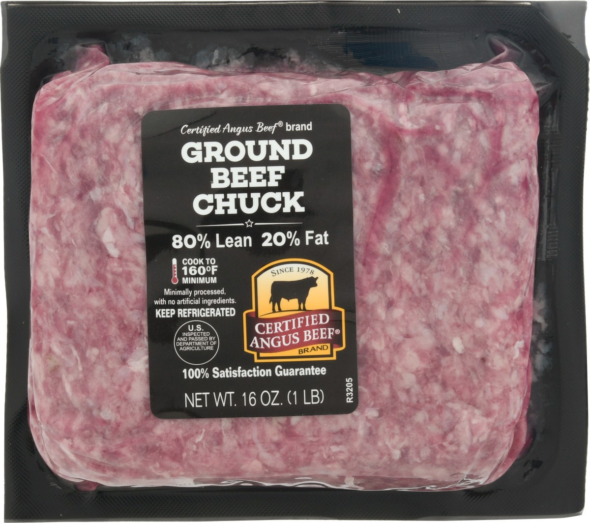 slide 4 of 9, Certified Angus Beef 80%/20% Chuck Ground Beef 16 oz, 16 oz
