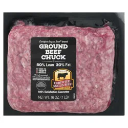 Certified Angus Beef 80%/20% Chuck Ground Beef 16 oz