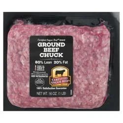Certified Angus Beef 80%/20% Chuck Ground Beef 16 oz