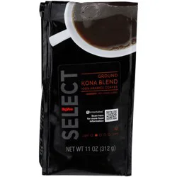 Hy-vee Select Medium Light Roast Kona Blend 100% Arabica Ground Coffee - 11 oz