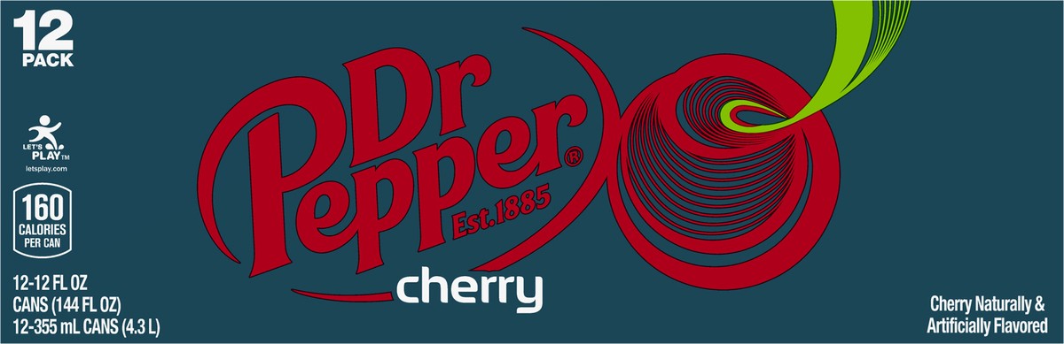 slide 4 of 7, Dr Pepper Cherry Soda - 12 ct; 12 fl oz, 12 ct; 12 fl oz