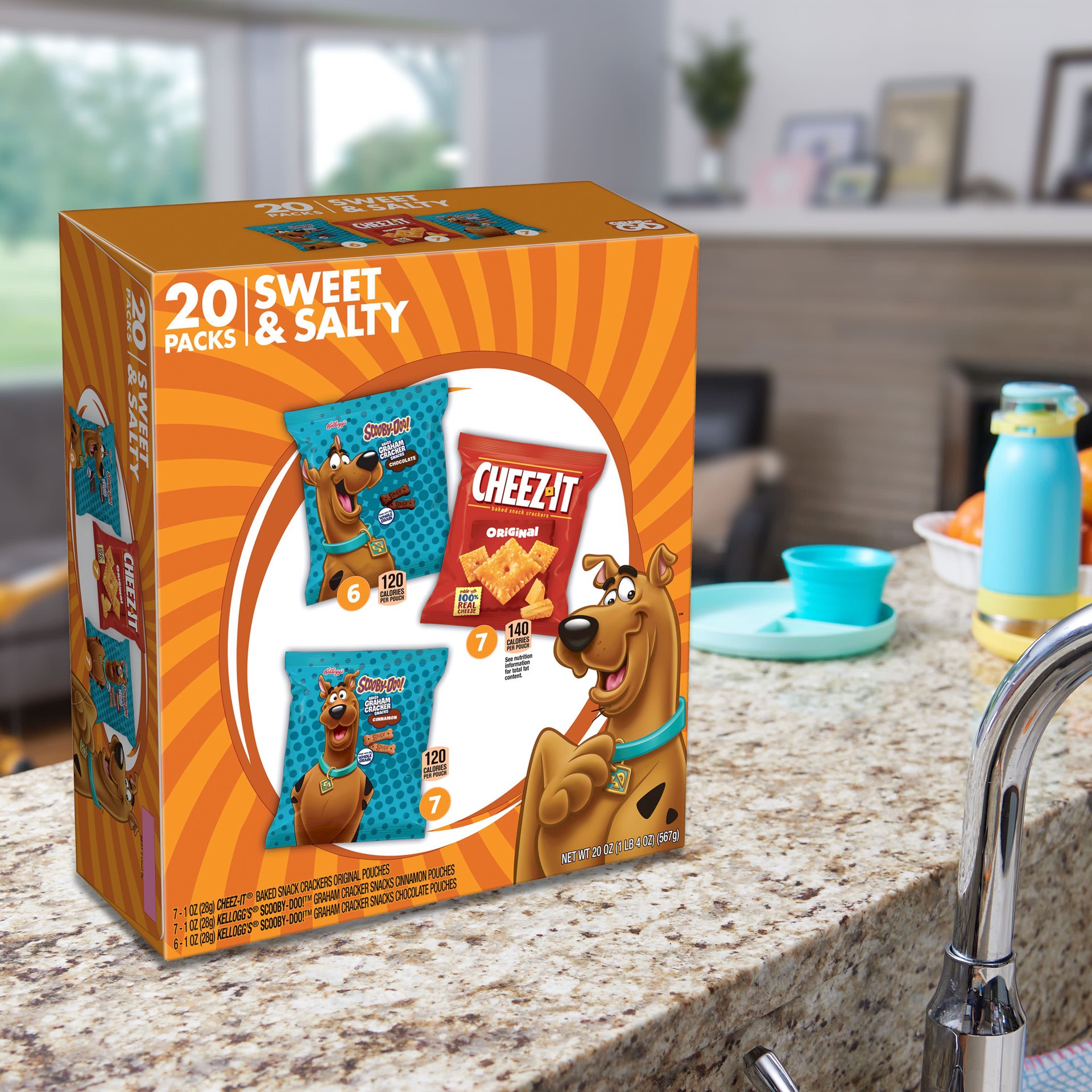 slide 3 of 5, Kellogg's Sweet and Salty, Variety Pack, 20 oz, 20 Count, 20 oz