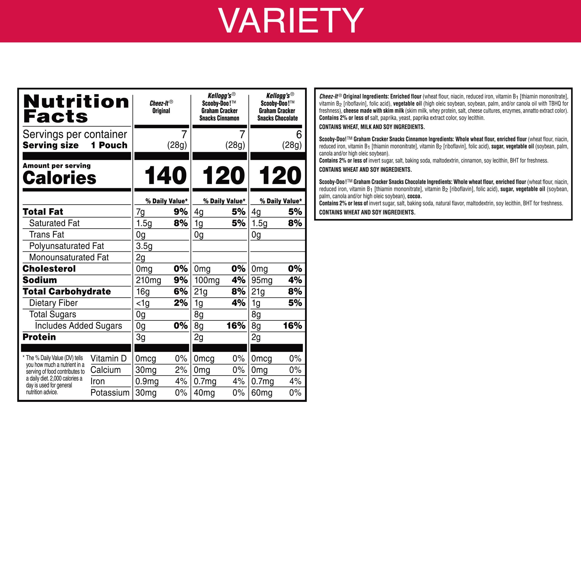 slide 5 of 5, Kellogg's Sweet and Salty, Variety Pack, 20 oz, 20 Count, 20 oz