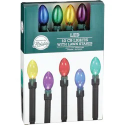 Destination Holiday 10 Count LED Multicolor C9 Yard Stakes