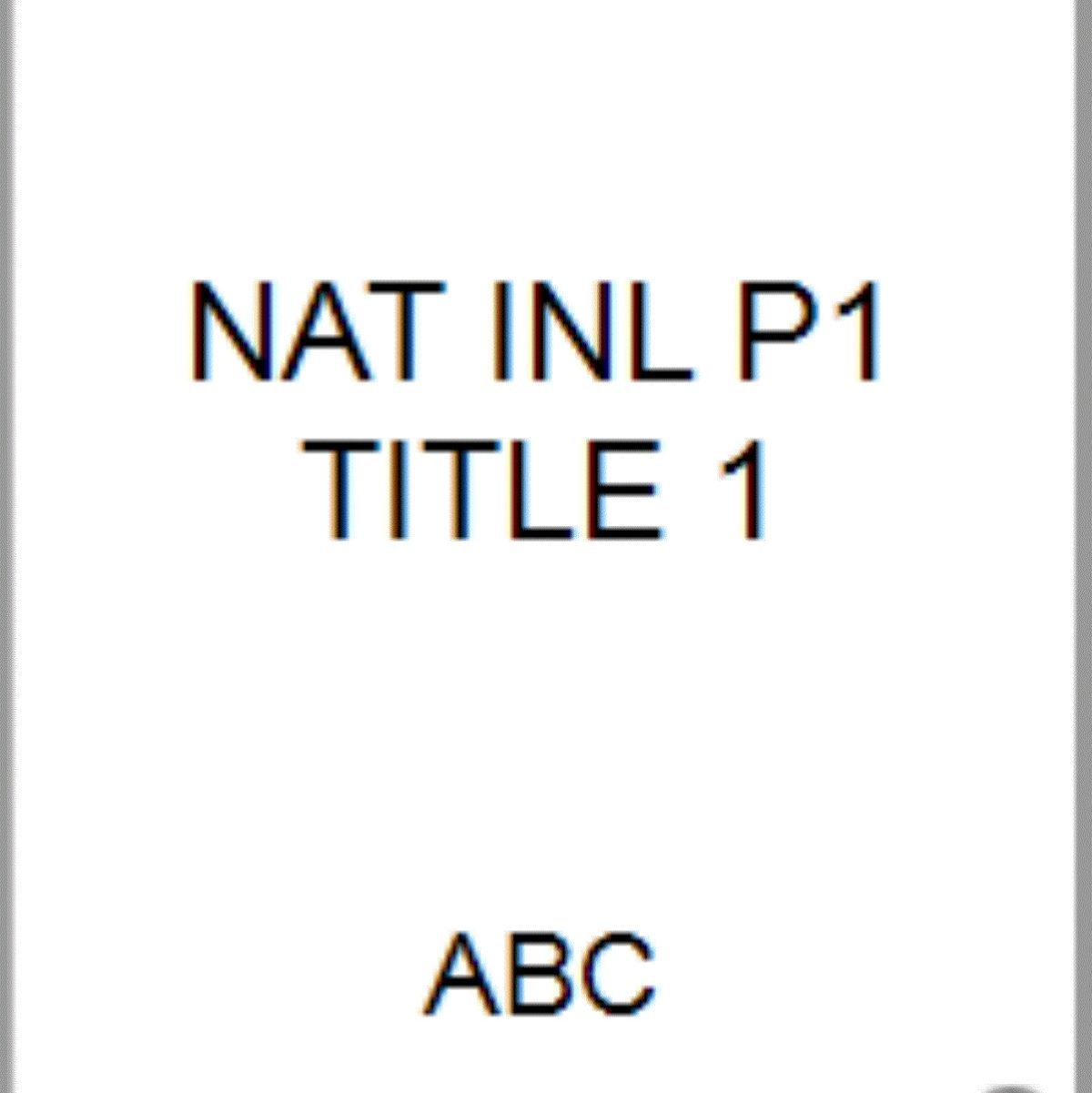 slide 1 of 1, Nat Inl P1 Title 1 By ABC, 1 ct