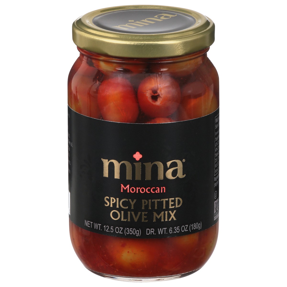 slide 1 of 14, Mina Moroccan Spicy Pitted Olive Mix 12.5 oz, 12.5 oz