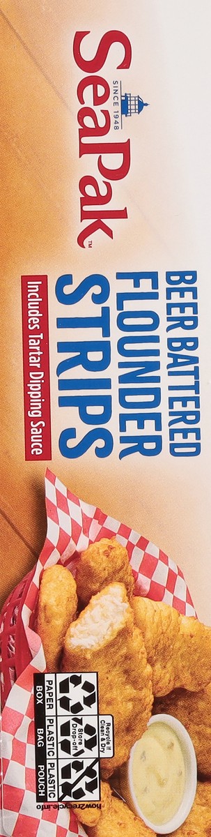slide 14 of 14, SeaPak Beer Battered Flounder Strips 13 oz, 13 oz