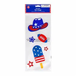 Holiday Home® Patriotic Gel Clings - Hat & Popsicle