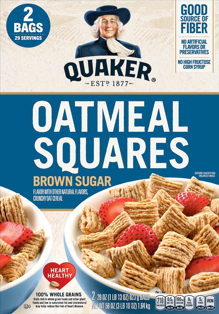 slide 3 of 5, Quaker Oatmeal Squares, 2 ct