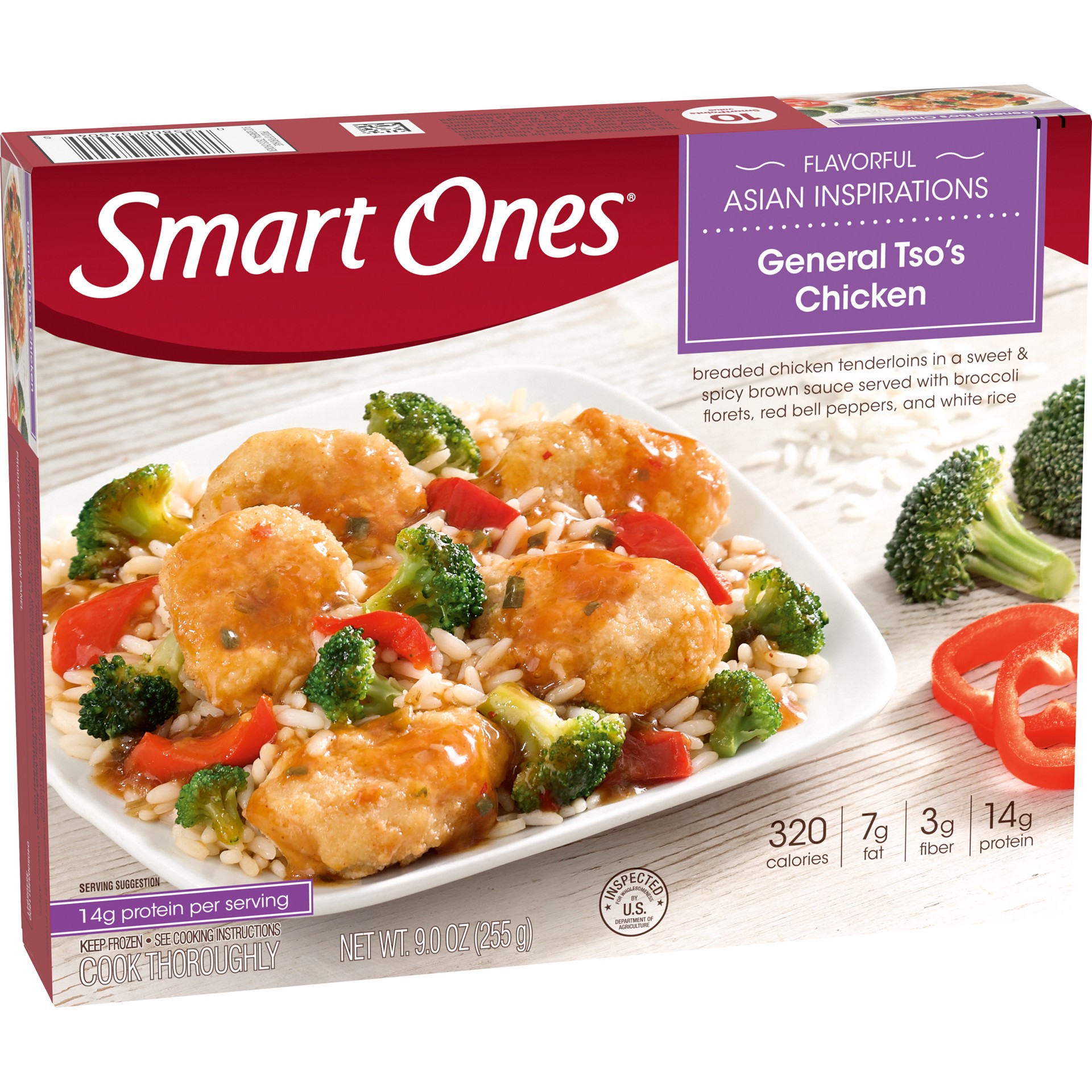 slide 4 of 5, Smart Ones General Tso's Chicken Frozen Meal, 9 oz Box, 9 oz