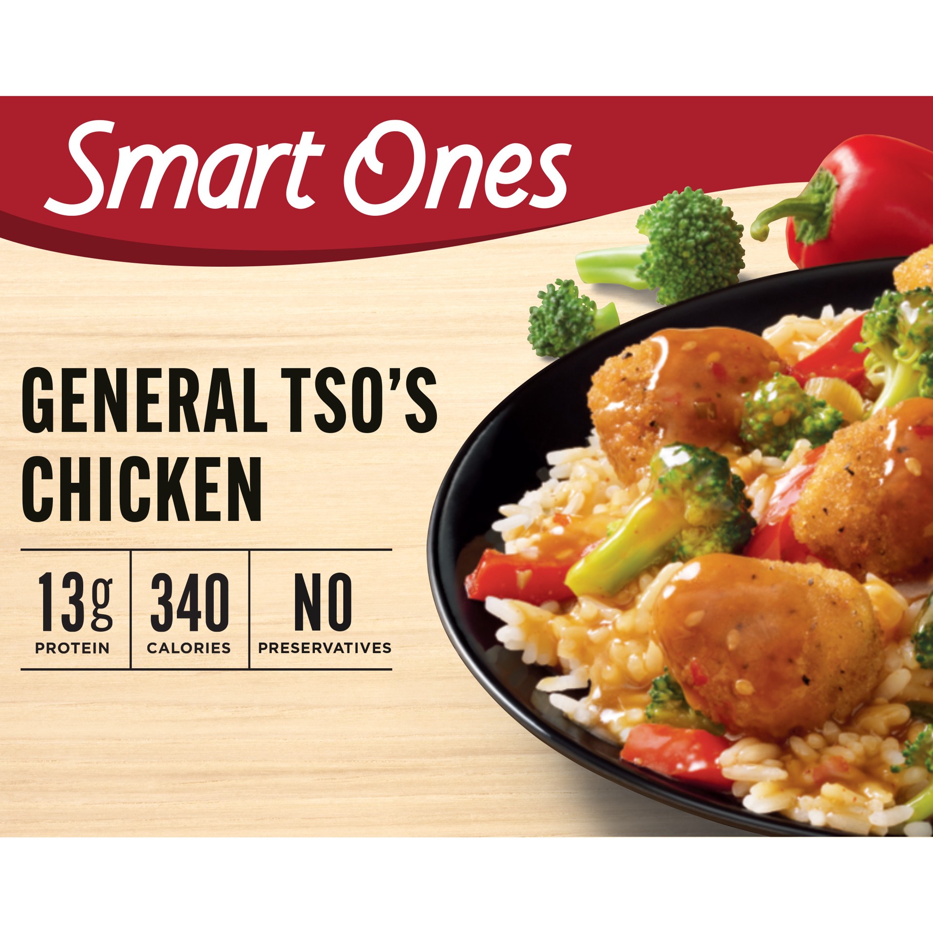 slide 1 of 5, Smart Ones General Tso's Chicken Frozen Meal, 9 oz Box, 9 oz