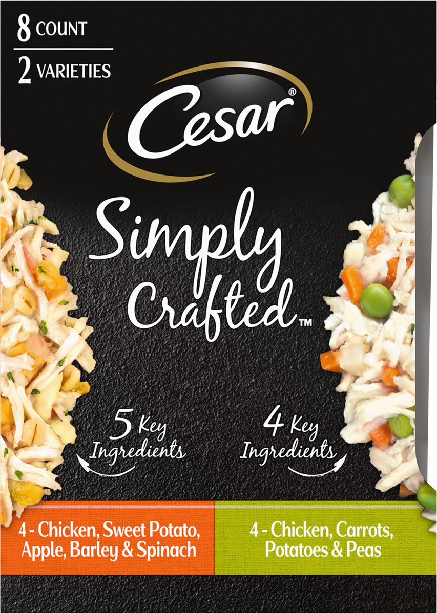 slide 7 of 9, Cesar Simply Crafted Canine Cuisine Complement Variety Pack, 8 ct