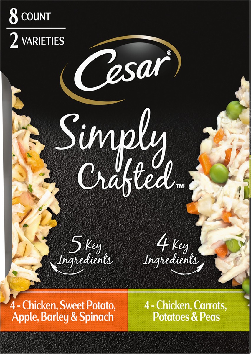 slide 8 of 9, Cesar Simply Crafted Canine Cuisine Complement Variety Pack, 8 ct