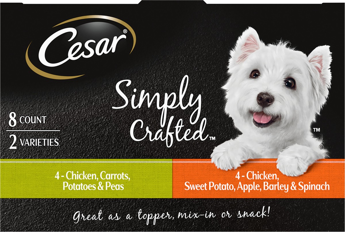 slide 9 of 9, Cesar Simply Crafted Canine Cuisine Complement Variety Pack, 8 ct