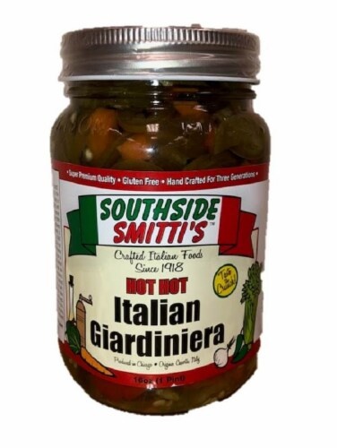 slide 1 of 1, Southside Smitti's Southside Smittis Hot Hot Italian Giardiniera, 16 oz