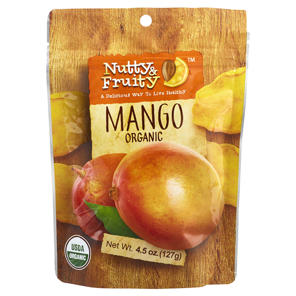 slide 1 of 1, Nutty & Fruity Organic Mango Slices, 4.5 oz