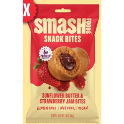 Smash Foods Smash Sunflower Butter & Strawberry Jam Bites