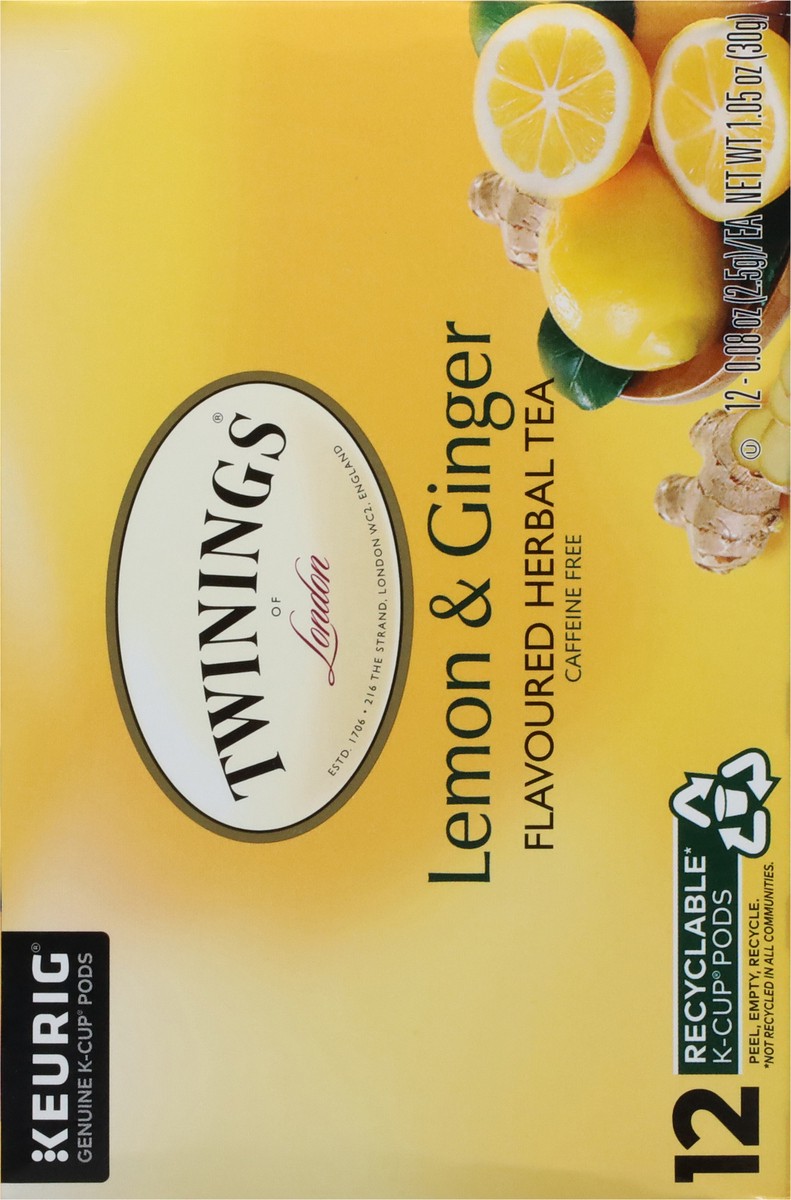 slide 8 of 9, Twinings K-Cup Pods Lemon & Ginger Flavored Herbal Tea Pods - 12 ct, 12 ct