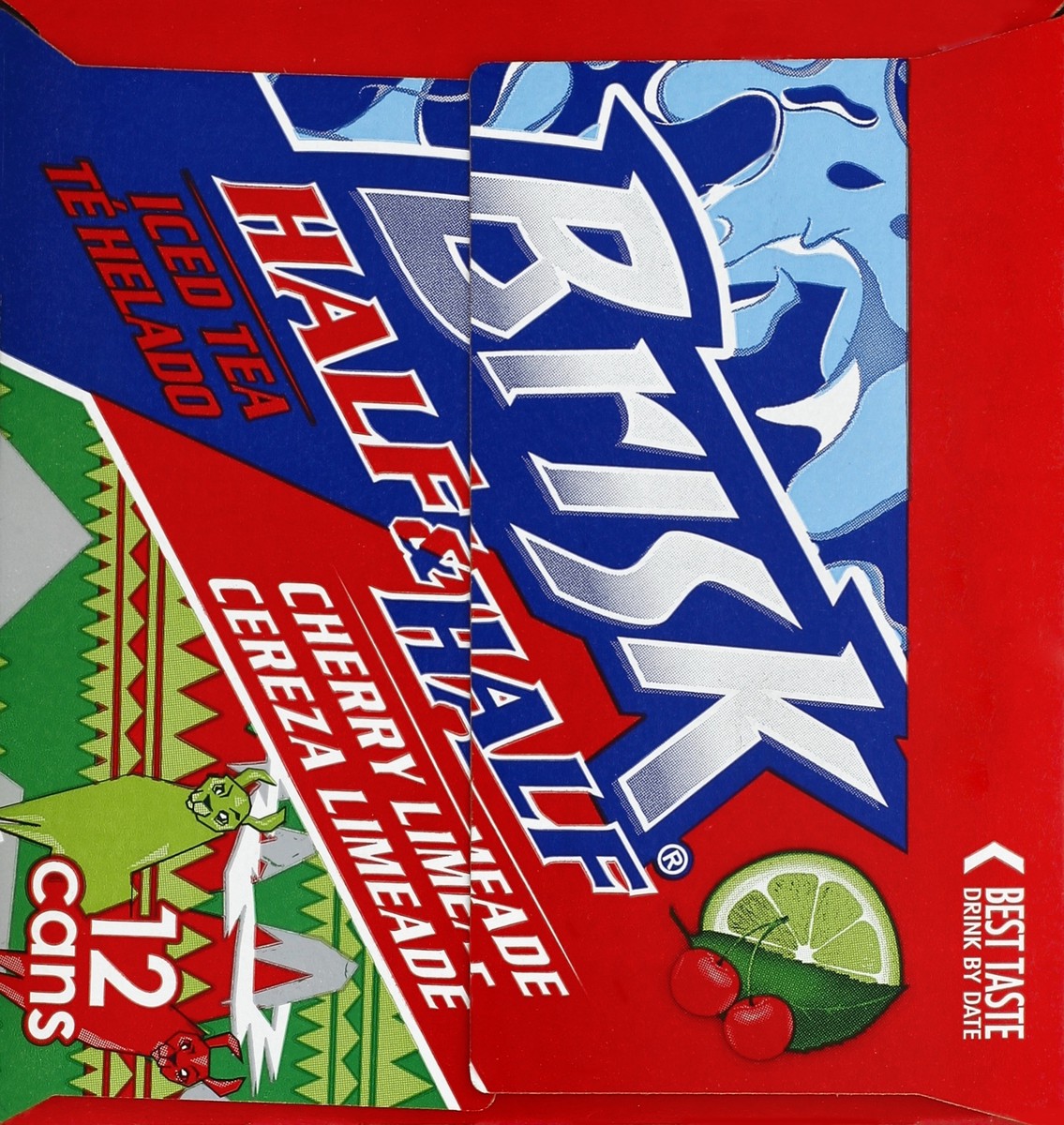 slide 2 of 6, Brisk Half & Half Cherry Limeade Iced Tea (12-12Fl Oz) 144 Fluid Ounce Pack, 144 oz