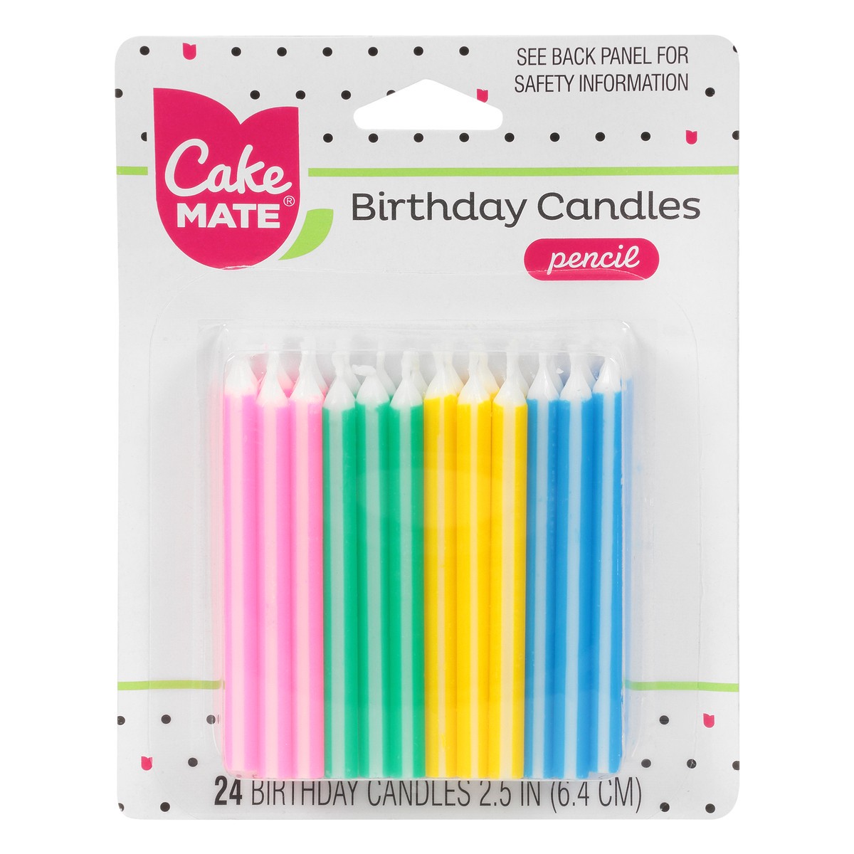 slide 1 of 1, Cake Mate Pencil Candles, 24 ct