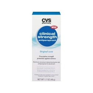 slide 1 of 1, CVS Pharmacy Clinical Strength Antiperspirant, Original Scent, 1.7 oz