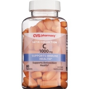 slide 1 of 1, CVS Health Satin Collection Vitamin C Tablets, 80 ct; 1000 mg