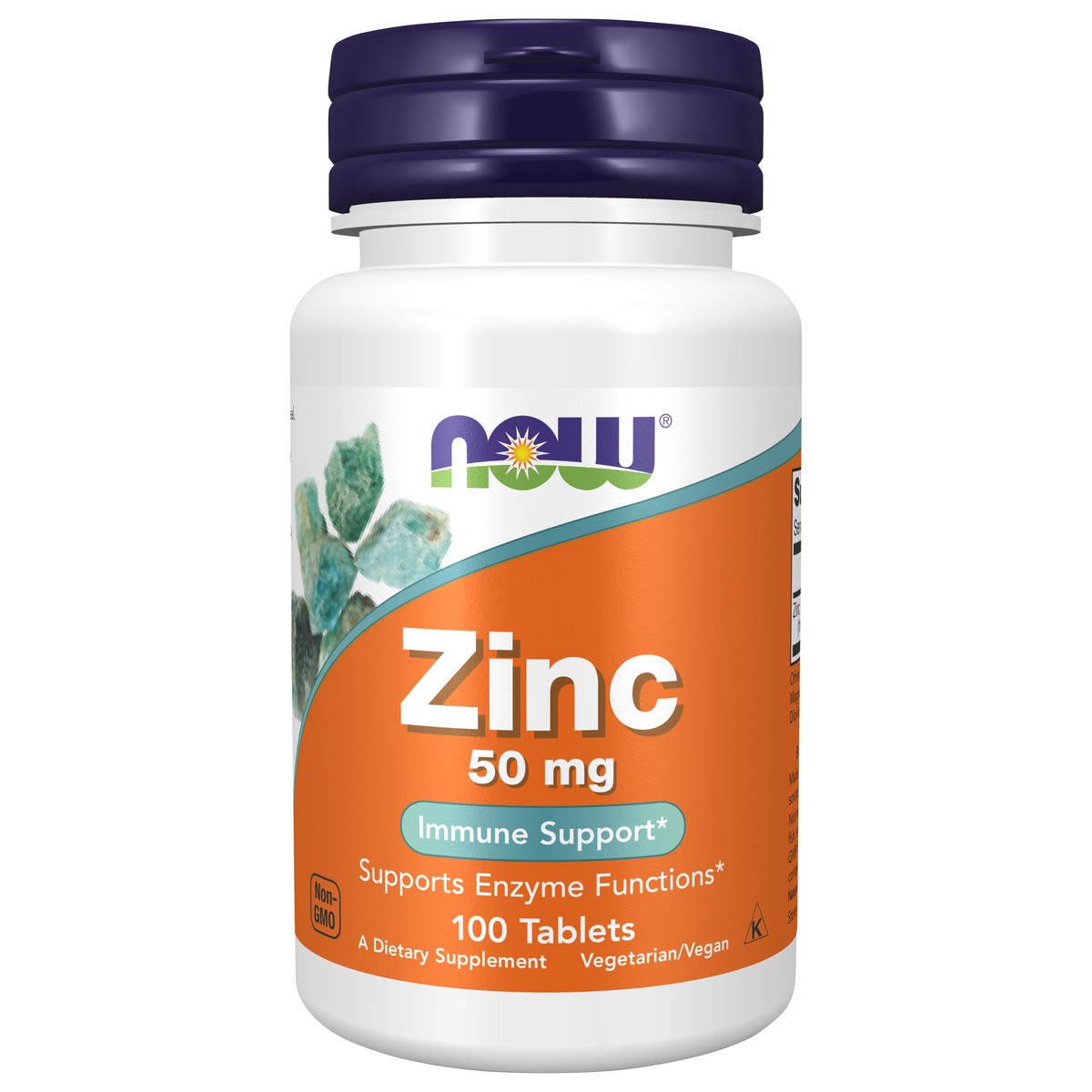 slide 1 of 4, NOW Zinc 50 mg - 100 Tablets, 100 ct
