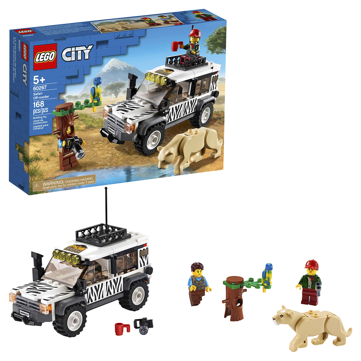 slide 1 of 7, LEGO City Safari Off-Roader 60267 Building Set, 1 ct