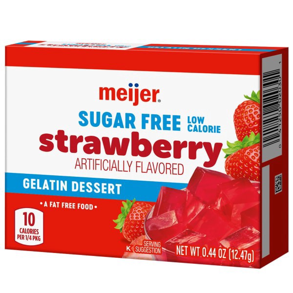 slide 8 of 29, Meijer Sugar Free Strawberry Gelatin, 0.44 oz