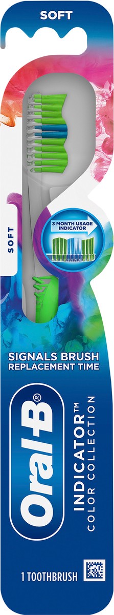 slide 3 of 3, Oral-B Advanced Clean Toothbrush, Color Changing Bristles, Soft, 1 Count, 1 ct