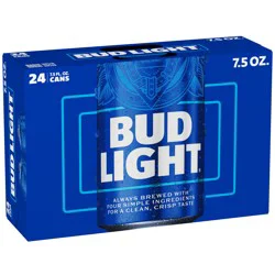 Bud Light Beer, Mini 7.5 Ounce Can, 24 Pack