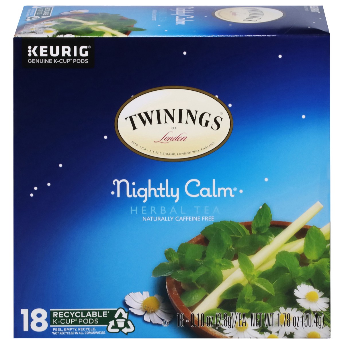 slide 14 of 14, Twinings Nightly Calm Herbal Tea 18 - 0.10 oz Pods, 18 ct