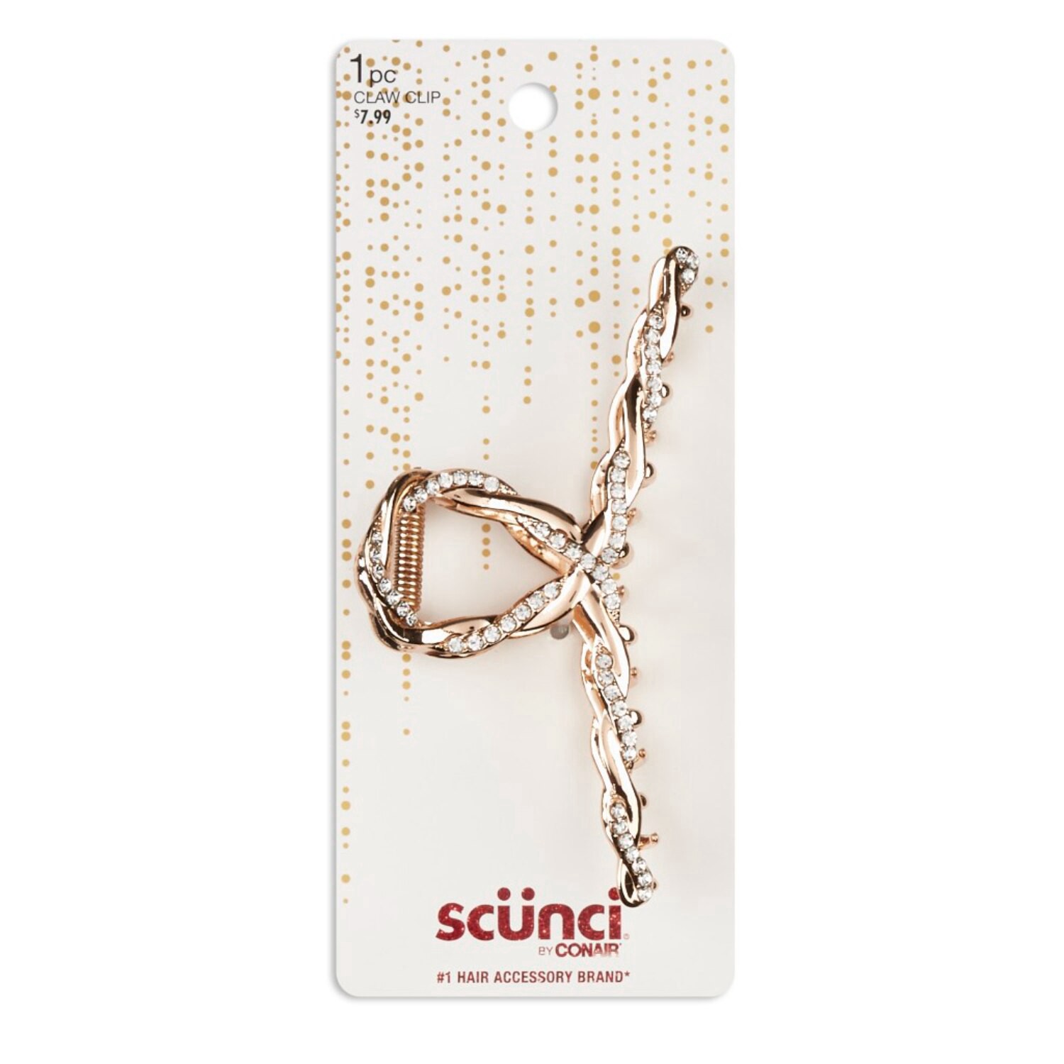 slide 1 of 1, scünci 1Pk Stone Loop Claw Clip, 1 ct