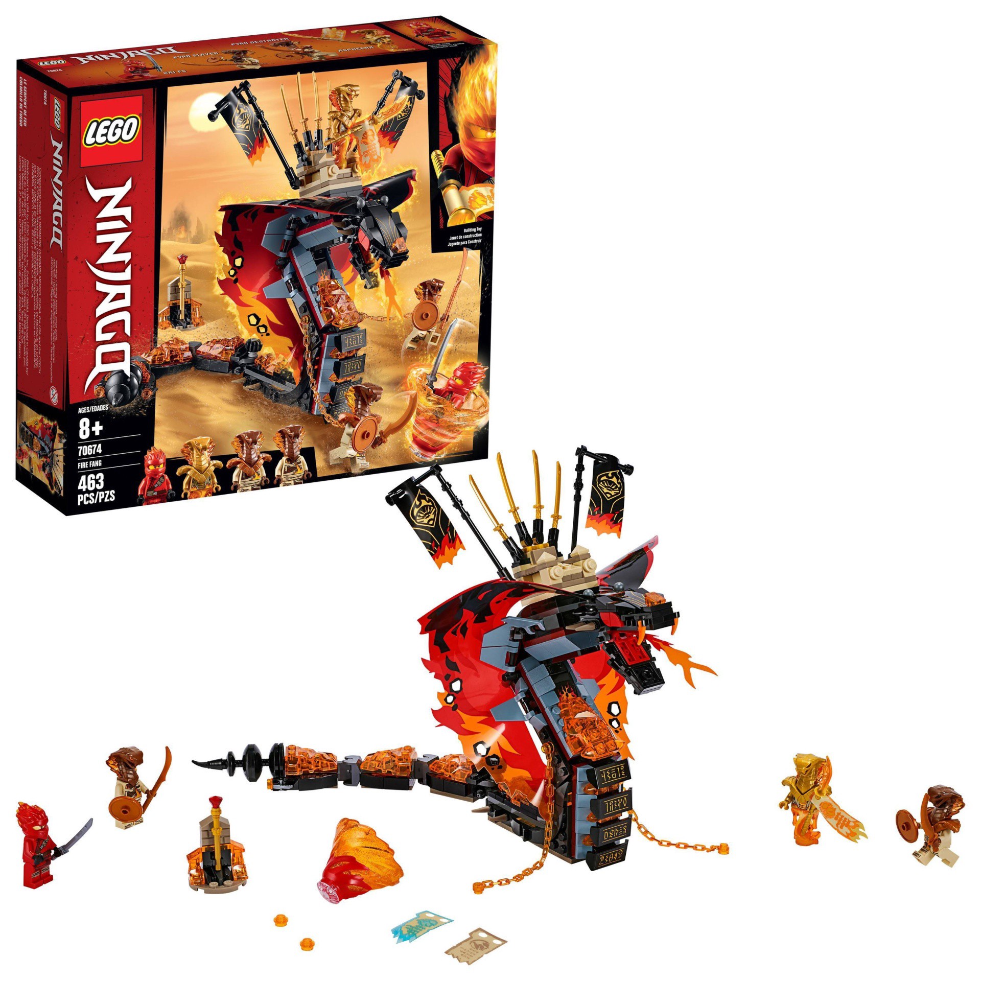 slide 1 of 7, LEGO Ninjago Fire Fang 70674, 1 ct