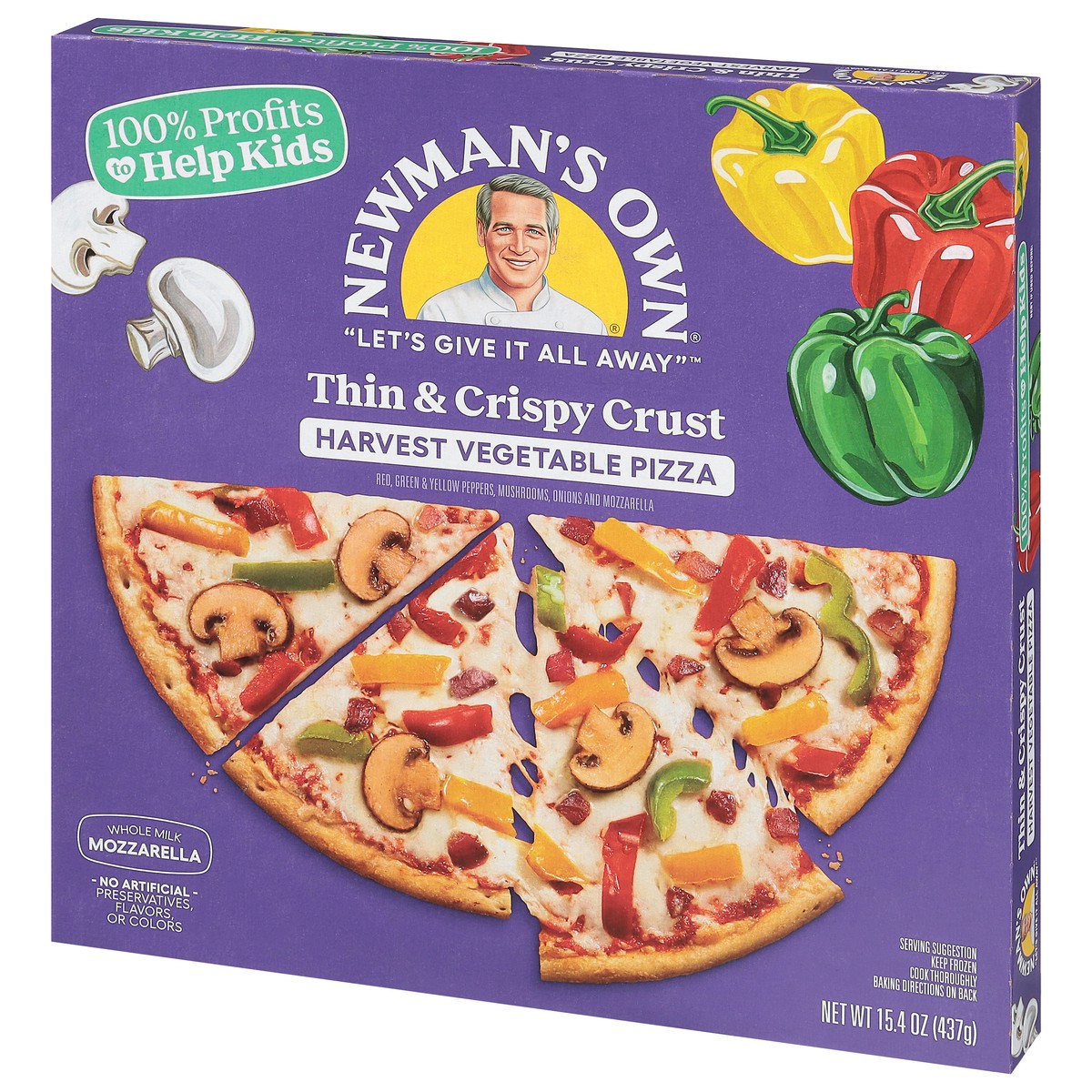 slide 7 of 13, Newman's Own Thin & Crispy Crust Harvest Vegetable Pizza 15.4 oz, 15.4 oz