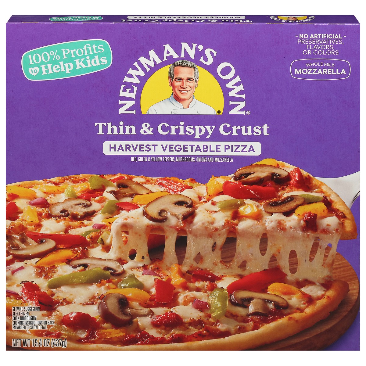 slide 1 of 13, Newman's Own Thin & Crispy Crust Harvest Vegetable Pizza 15.4 oz, 15.4 oz