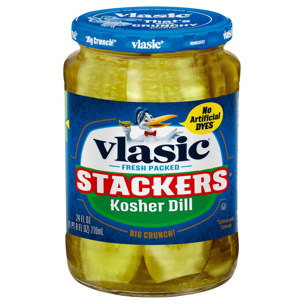 slide 1 of 5, Vlasic Stackers Kosher Dill Pickles, Keto Friendly, 24 fl. oz., 24 fl oz