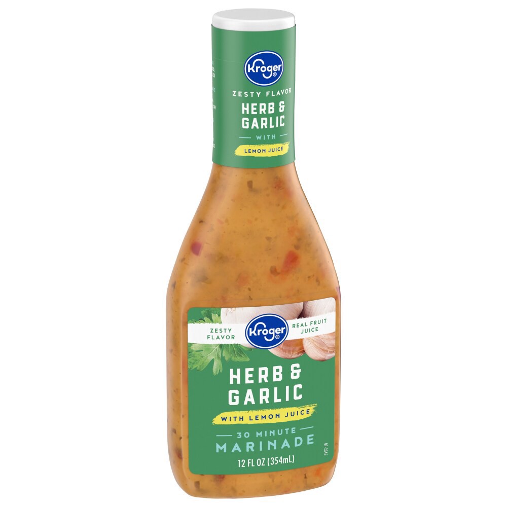 slide 1 of 2, Kroger Herb & Garlic Marinade With Lemon Juice, 12 fl oz