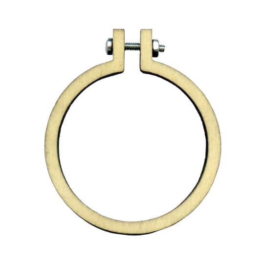 slide 1 of 3, 1.5" Mini Wood Embroidery Hoops, 3ct. By Loops & Threads, 3 ct