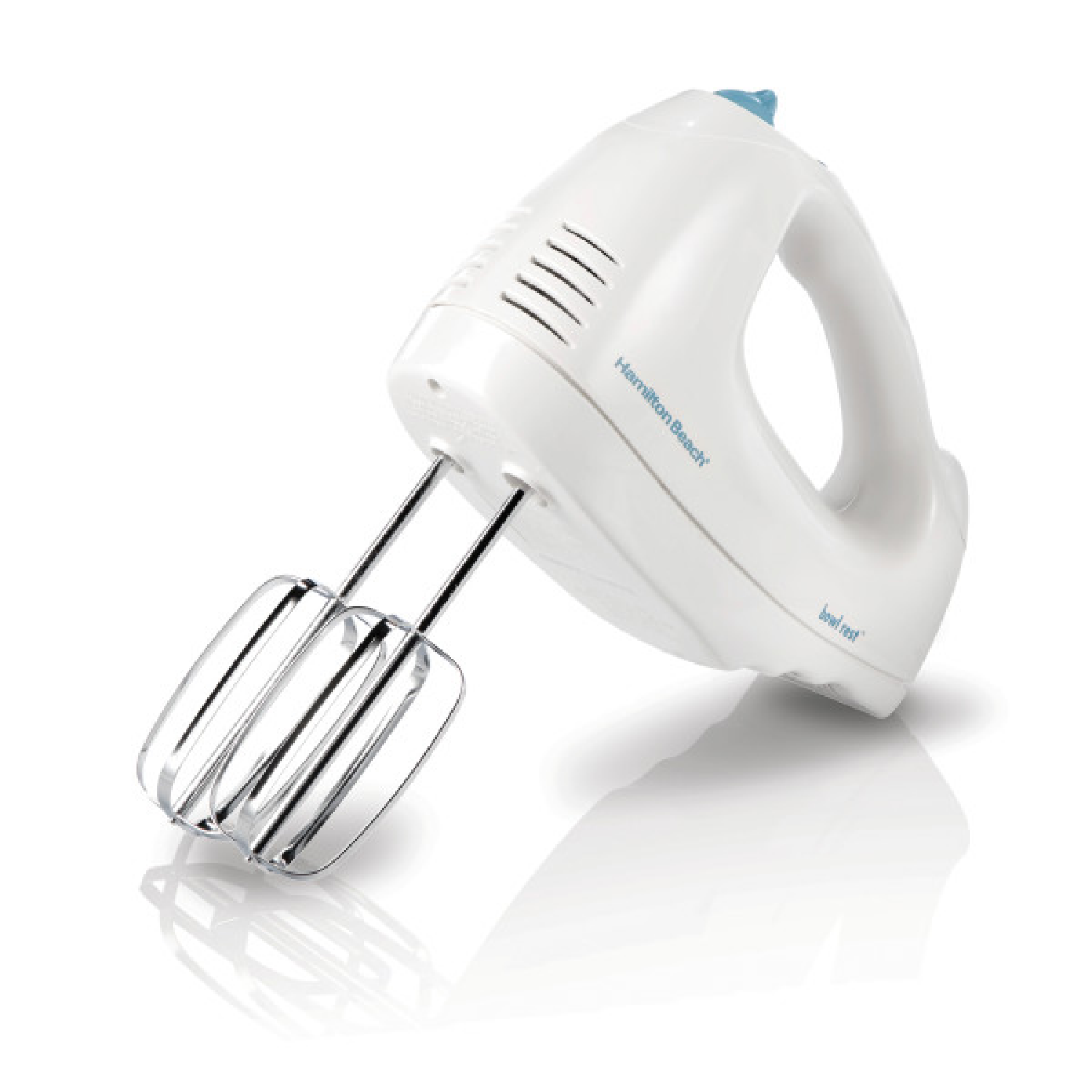 slide 1 of 4, Hamilton Beach White 6-Speed Hand Mixer with Bowl Rest, 1 ct