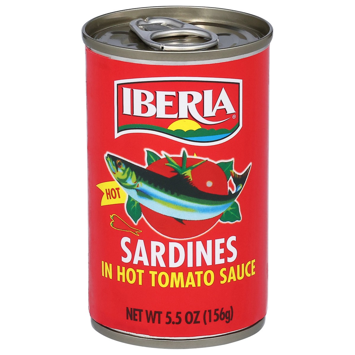 slide 1 of 14, Iberia Sardines in Hot Tomato Sauce, 5.5 oz