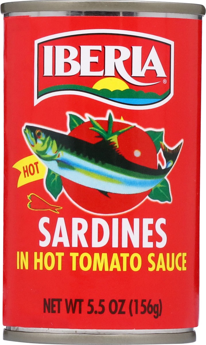 slide 6 of 14, Iberia Sardines in Hot Tomato Sauce, 5.5 oz