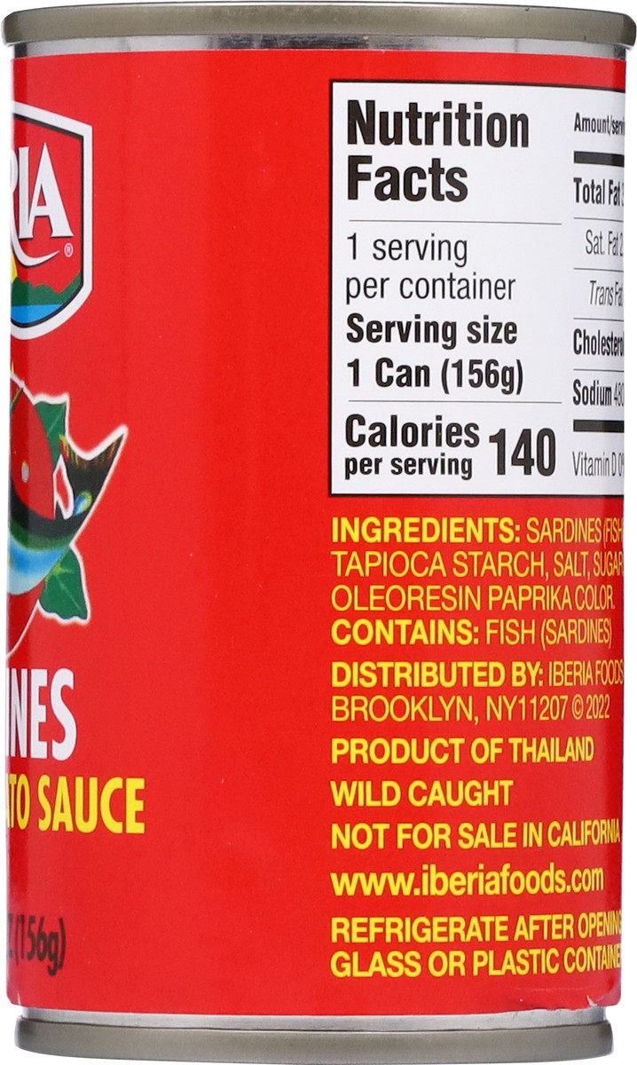 slide 9 of 14, Iberia Sardines in Hot Tomato Sauce, 5.5 oz