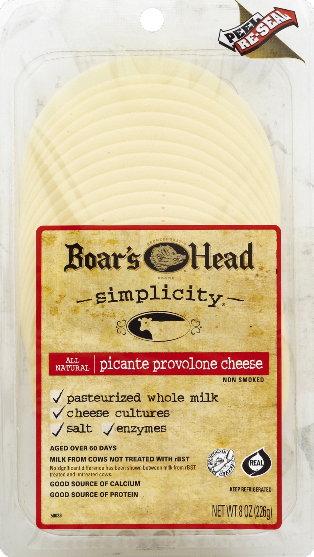 slide 1 of 2, Boar's Head Cheese, Picante Provolone, 1 ct