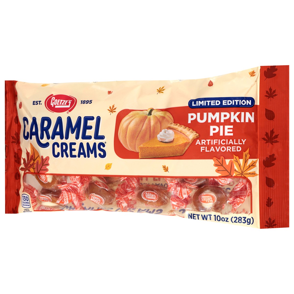 slide 4 of 4, Goetze's Pumpkin Pie Caramel Creams 10 oz, 10 oz