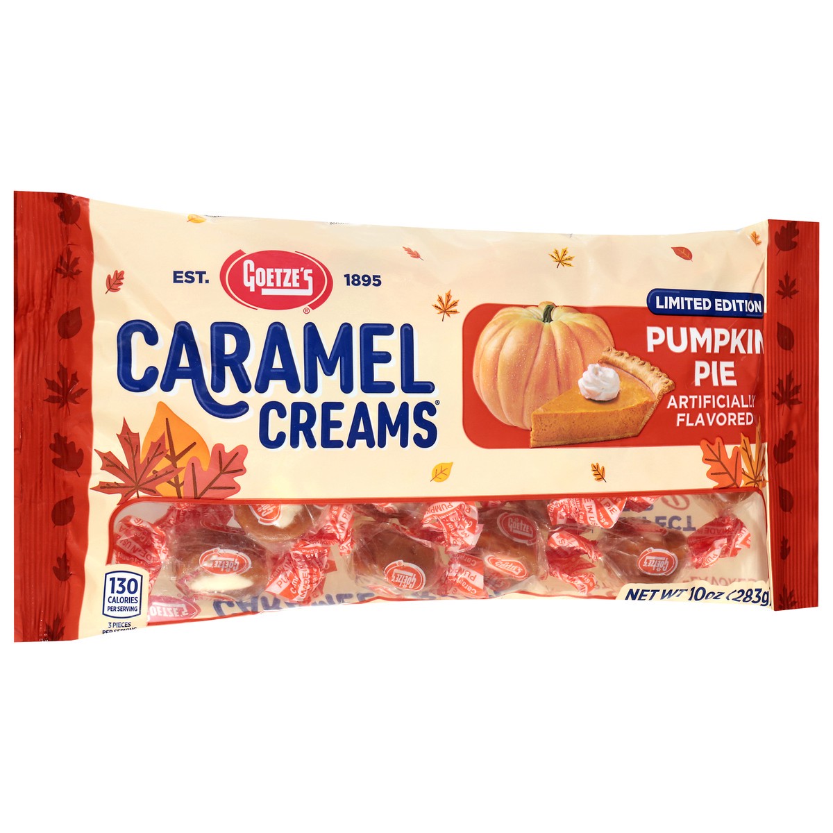 slide 3 of 4, Goetze's Pumpkin Pie Caramel Creams 10 oz, 10 oz